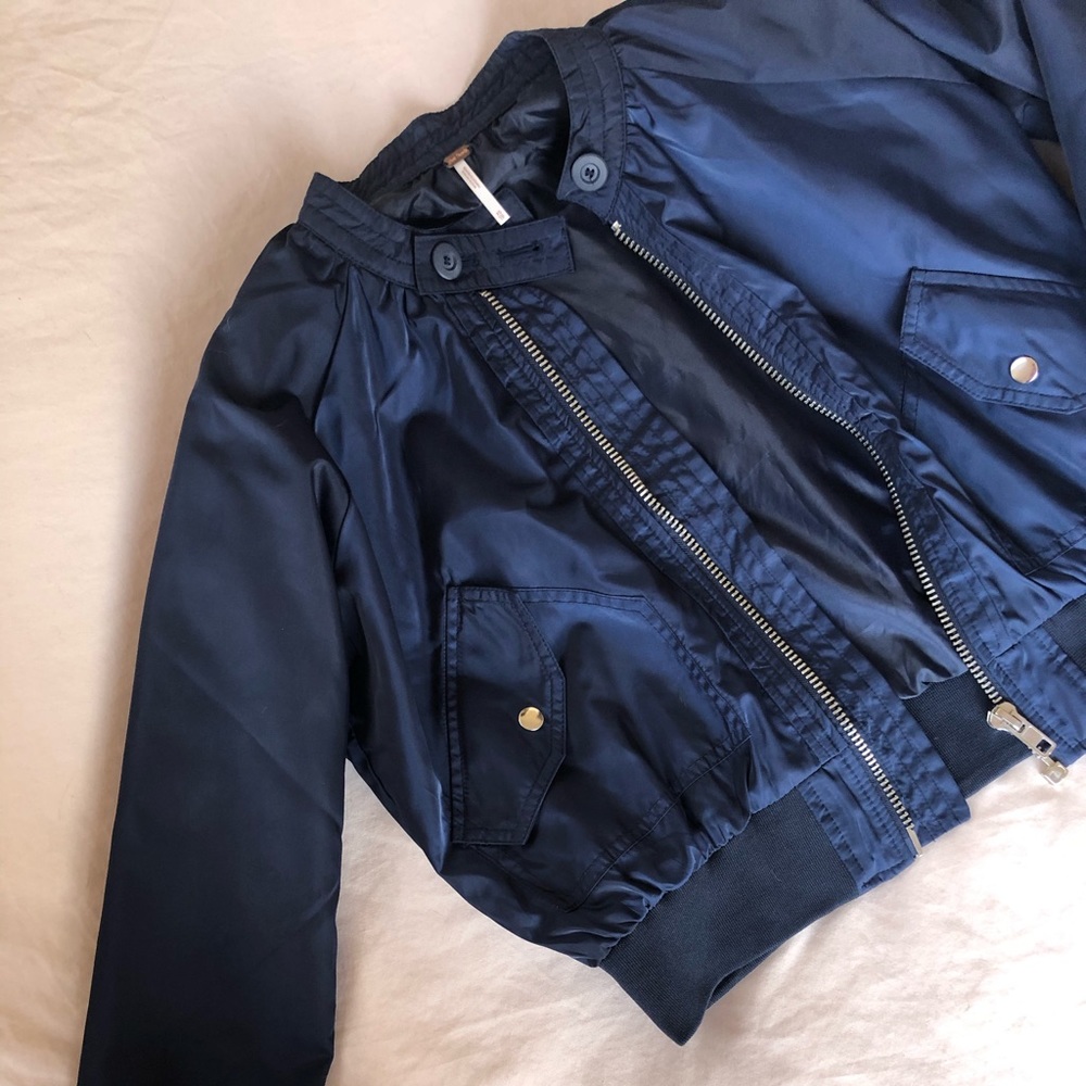 Women’s Navy Free People ZIP Up Jacket
